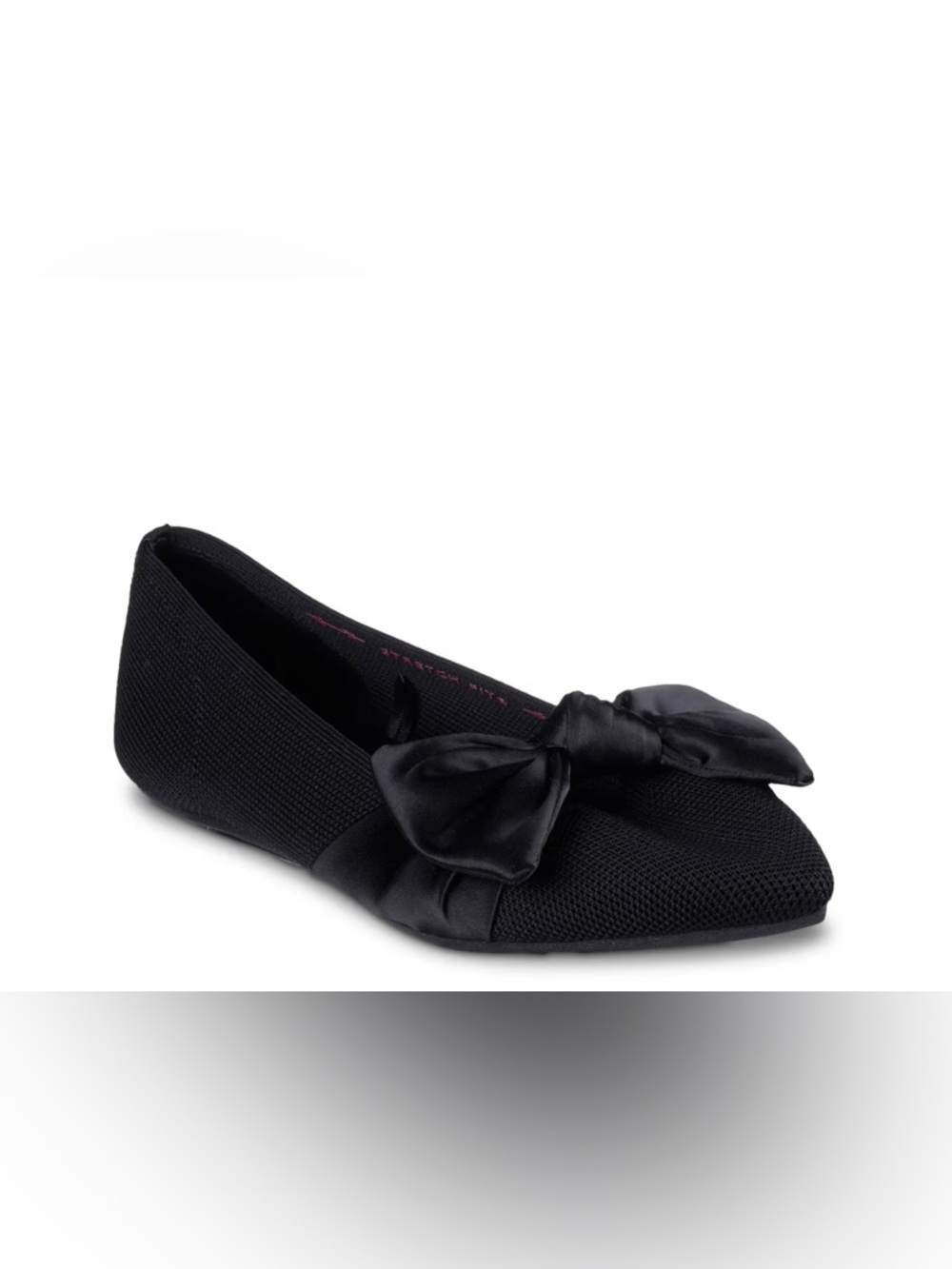 Sketchers Cleo Point Classy Flats Black Bow Pointed Toe Ballet Flat